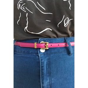 NWOT sz30 Gucci Hot Pink Skinny Waist Belt